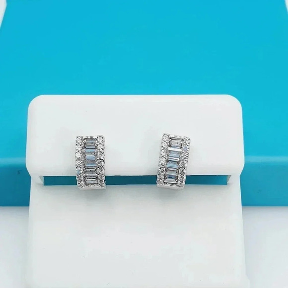 "925 Sterling Silver CZ Beautiful Earrings for Women, 1USPAR4264 - Picture 7 of 11